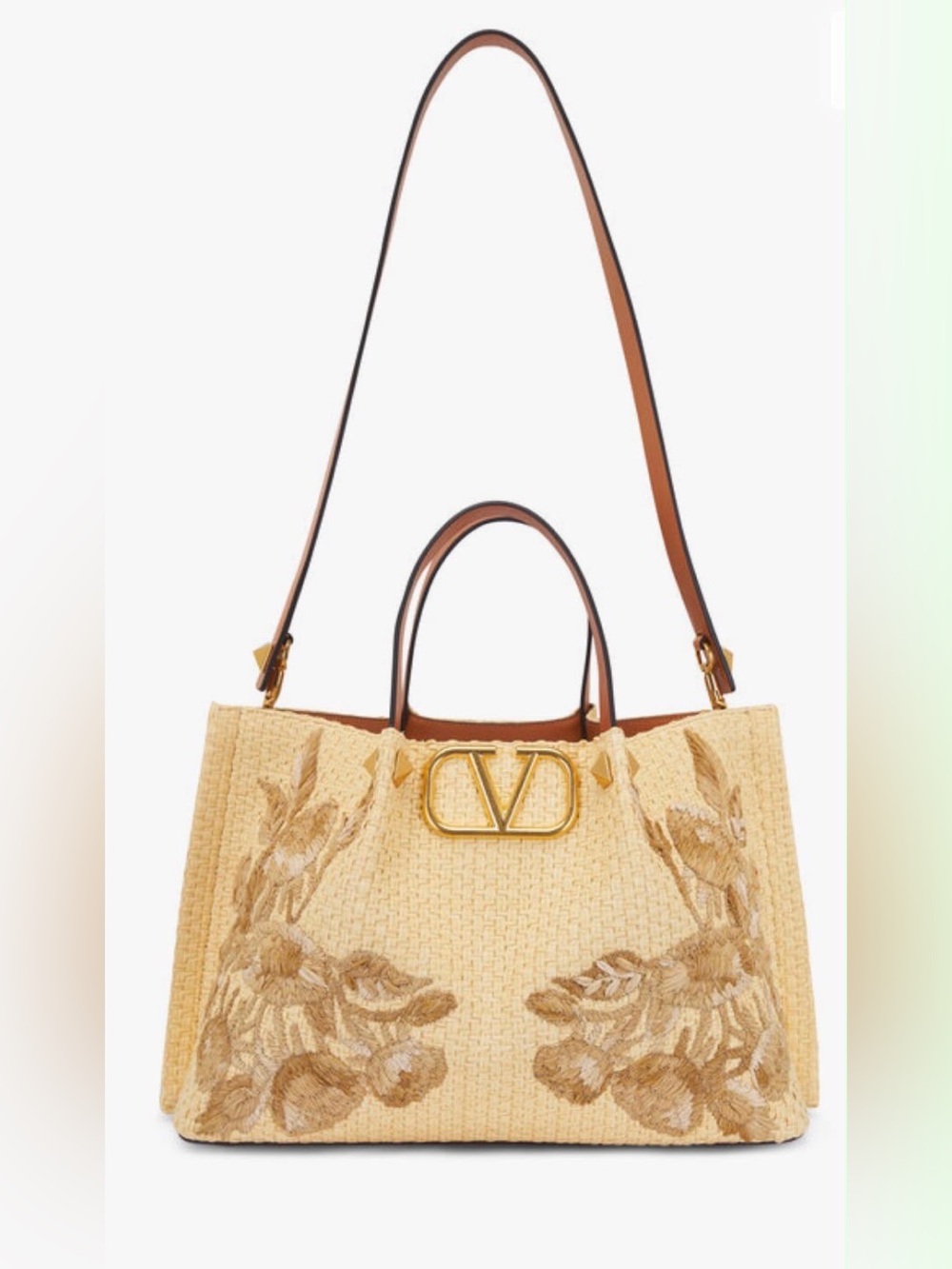 Valentino Garavani Floral Raffia Bag NWT